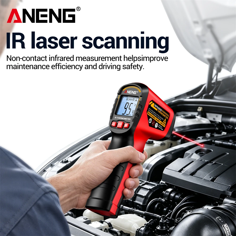 ANENG TH204 – бесконтактный ин – обзор и цена Industrial Laser Temperature